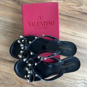 Black Valentino Slides, i have worn once or twice to a pool, downsizing my shoes